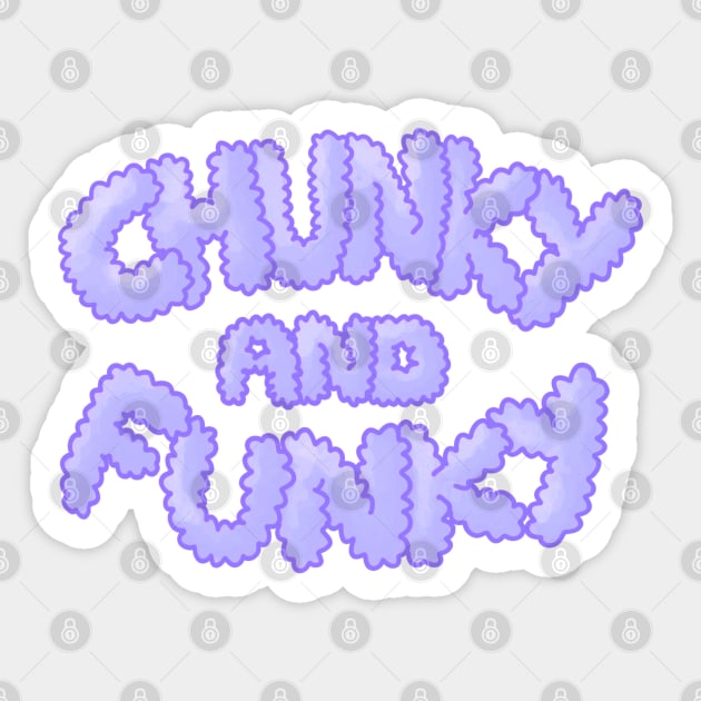 Chunky And Funky - Lilac Sticker by SpectacledPeach